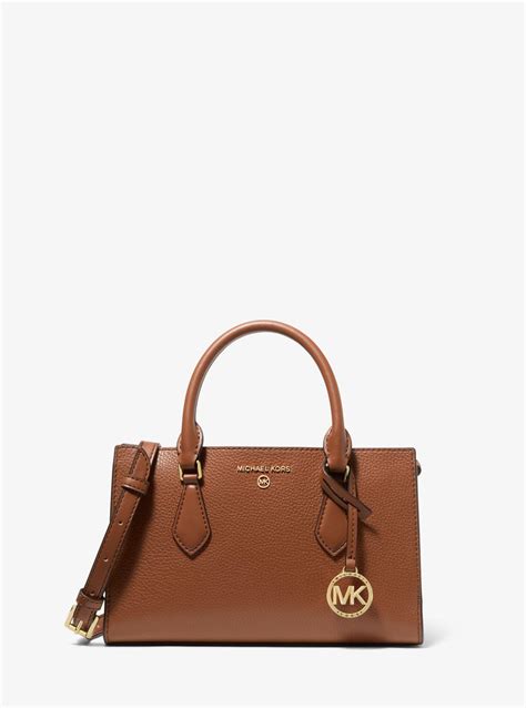 small michael kors satchel|Valerie Small Pebbled Leather Satchel .